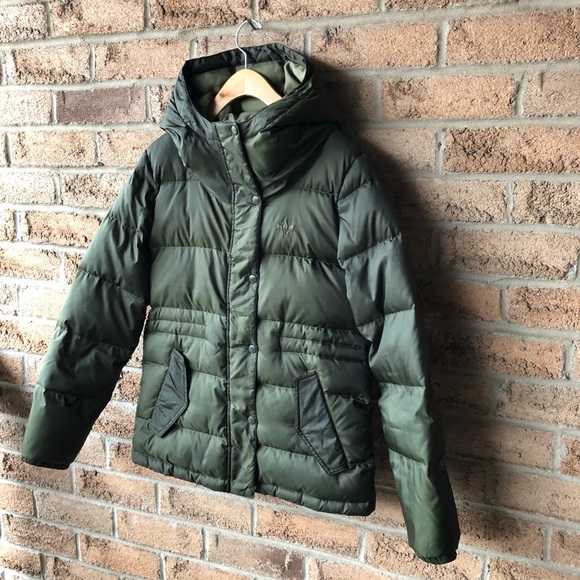 ADIDAS | Army green down filled puffer jacket - Picture 3 of 16